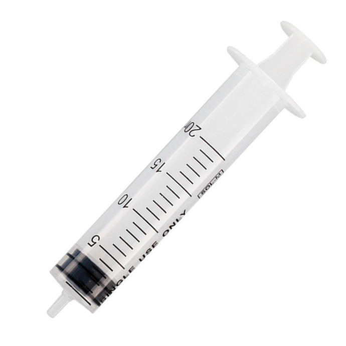 A 20ml SOL-M Slip Tip Syringe