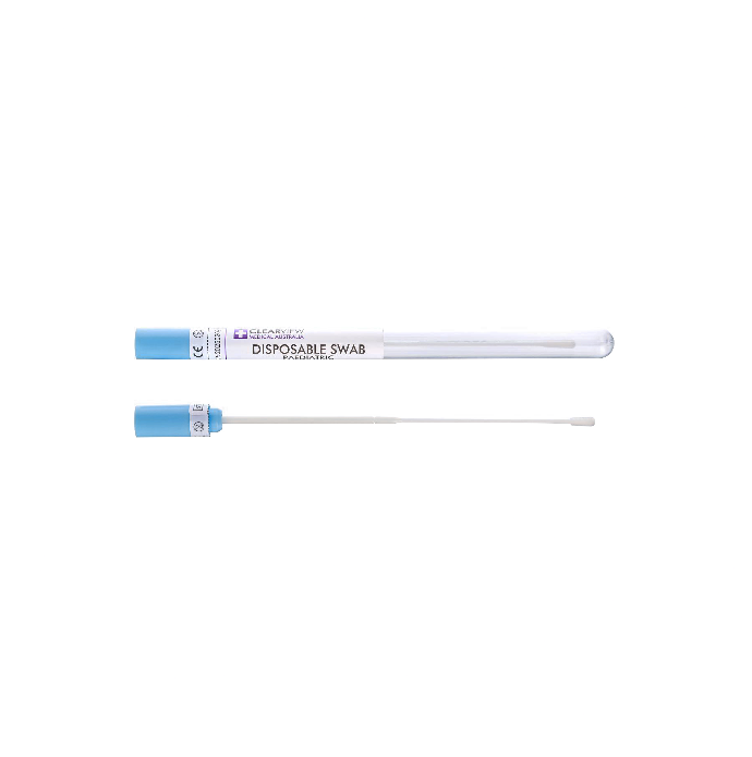 Clearview paediatric swab and tube displayed horizontally