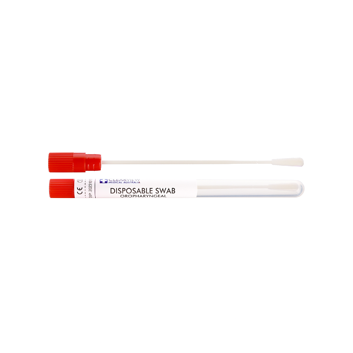 Clearview oral swab and tube displayed horizontally