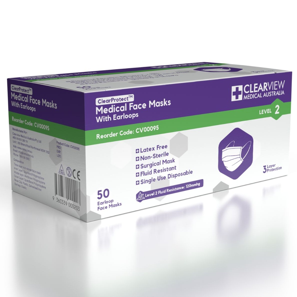 clearview-standard-level-2-face-mask-box-left